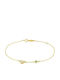 Senzio Belibasakis Kids Bracelet from Gold 9K with Heart, Stones & Evil Eye