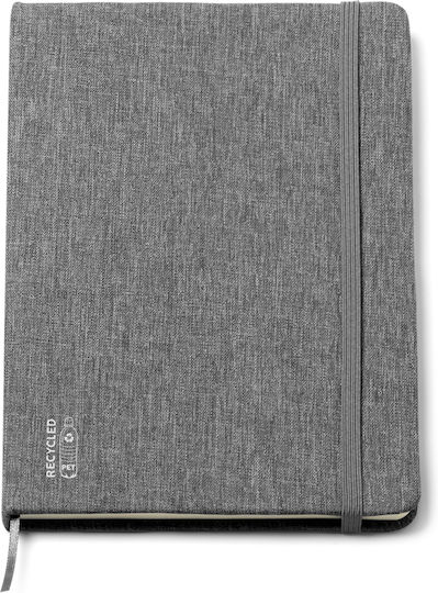Notebook 80 Sheets A5 with Elastic Gray
