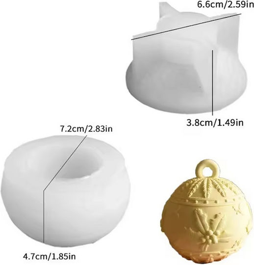 Matriță Silicon Minge Borcan Capac Elemente Reliefe 7.2x4.7cm