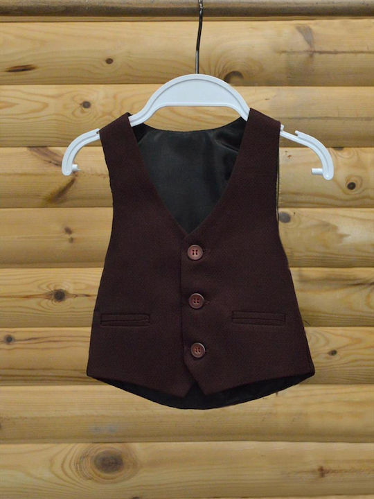 Kids Vest Burgundy