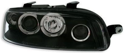 Vordere Angel Eyes Fiat Punto 1999-2003 Schwarze Lampen H1 Satz 2 Stück