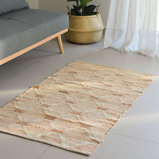 Ravelia Chainlink Χαλί Ορθογώνιο Καλοκαιρινό Ψάθινο Rust 70x140cm
