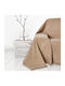 Whitegg Three-Seater Sofa Throw Chenille 180x280cm 7 Beige