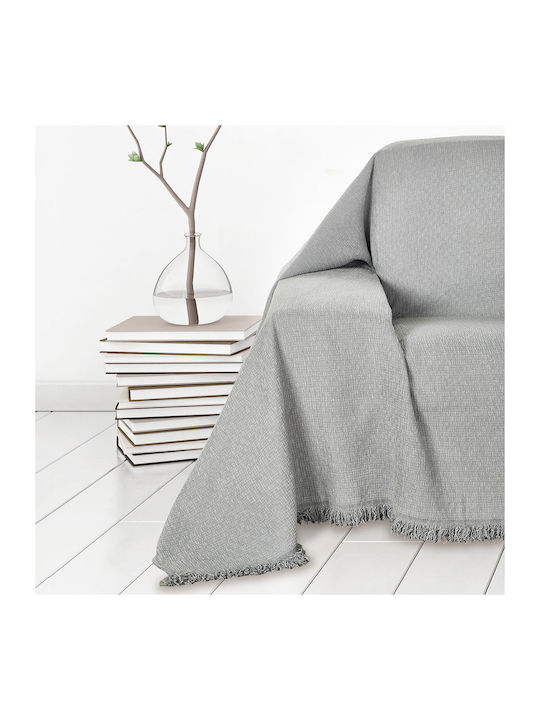 Whitegg Armchair Throw Chenille 180x180cm 3-L Gray