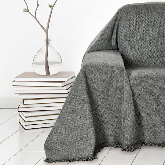 Whitegg Chenille Zweisitzer-Sofa Überwurf 180x240cm 2 Graue