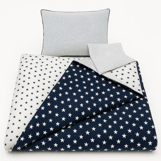 Beboulino Σετ Κούνιας Stars Dark Blue 4τμχ