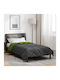 vidaXL Double Blanket 200x135cm Green and Charcoal