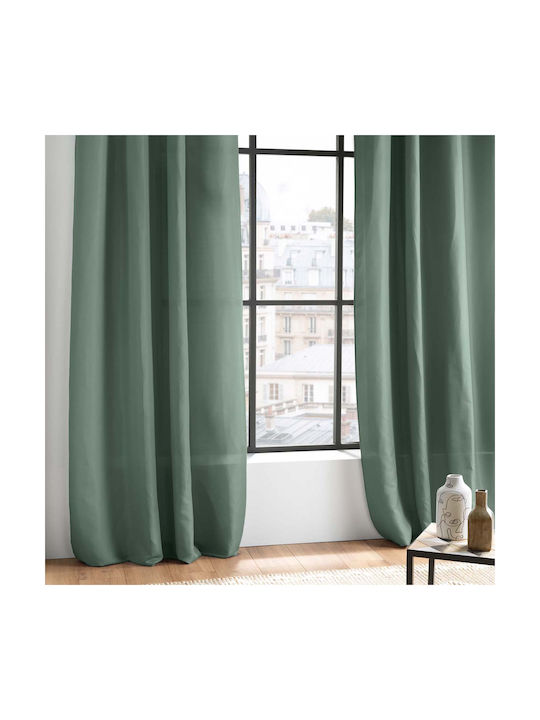 Perdea cu Capse Absolu Verde 1612590 140x260cm