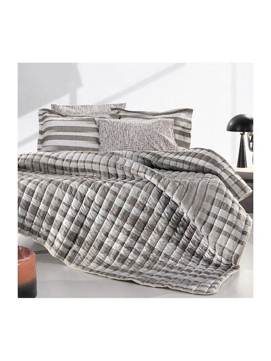 Guy Laroche Duvet Cover Set Cotton Queen with 2 Pillowcases 225x245 Grey