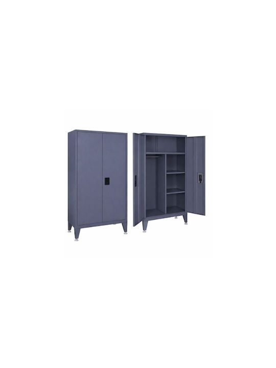 Zweiflügeliger Schrank Lite Metallisch 70x40x180cm