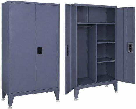 Zweiflügeliger Schrank Lite Metallisch 70x40x180cm