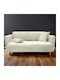 Sacha Blanc Elastic Cover for Three Seater Sofa Blanc 245x86cm 1pcs 1612929