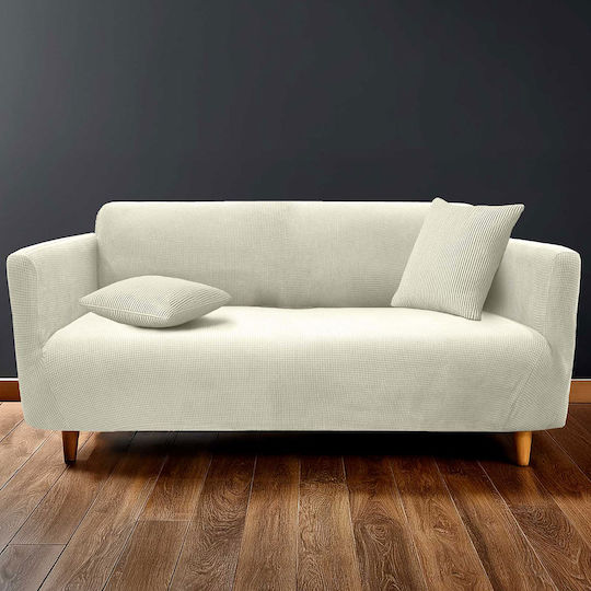 Sacha Weiß Elastische Abdeckung Dreisitziges Sofa Weiß 245x86cm