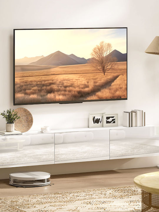 Έπιπλο Τηλεόρασης Λευκή Γυαλιστερή Μ180xΠ31.5xΥ29.8cm