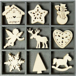 Knorr Prandel Xmas Wooden Craft Decoration Set Christmas 3cm 45 Packages Knorr Prandel Xmas Wooden Craft Decoration Set Christmas 3cm 45 Packages
