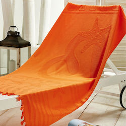 Whitegg Strandtuch Pareo Baumwolle Orange