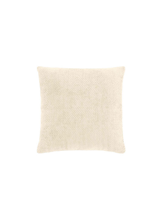 Διακοσμητική Μαξιλαροθήκη L-c Leo Creme 40x40εκ.