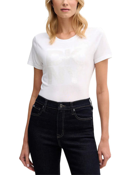 DKNY Logo Дамска Тениска Бяла