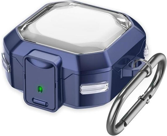 Galaxy Buds Live Pro 2 2 Pro Fe Core Husă Semitransparentă Pentru Căști TPU Cu Cataramă Metalică Transparent Albastru