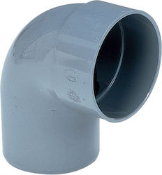 Rohrbogenarmatur PVC Grau 90° Geschlossen Φ125 6atm Verstärkt