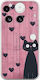Калъф Valentine's Day Cat Is Love Nothing Phone 3 5g Гъвкав TPU Прозрачен Силикон