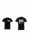 T-shirt Унисекс Stranger Things Stuck In Upside Down Черен