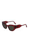 Karl Lagerfeld Damen Sonnenbrille mit Rot Gestell und Rot Linse