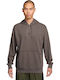 Dri-Fit Sweatshirt With Hood Olive Grey