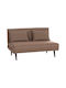 Asma Двуместен Диван Спалня Текстил Dark Beige 143x78x84см.