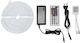 Ibiza Sound Banda LED Impermeabilă 12V RGB Lumină 5m Neon Flex cu Sursă de Alimentare și Telecomandă