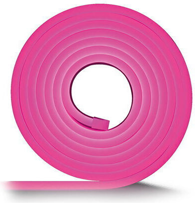 Ibiza Sound Banda LED Rezistentă La Apă 12V Lumină Roz 5m Neon Flex Cu Sursă De Alimentare