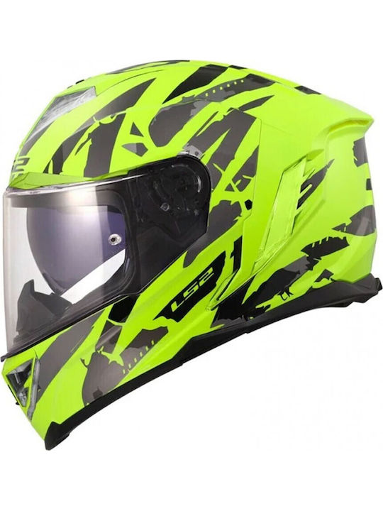 LS2 FF818 Storm III Kaos H-V Yellow Мотоциклетн...