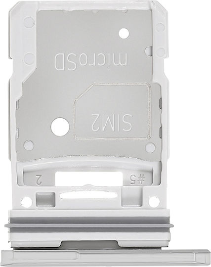 Clappio Tavă SIM Compatibilă Galaxy S20 FE Dual Nano SIM Albă