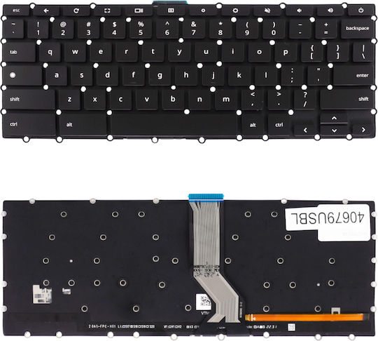 Πληκτρολόγιο Laptop Keyboard Acer Chromebook 15 C738t C910 Cb3-431 Cb3-531 Cb3-532 Cb5-571 Nsk-g3sq 60.muln7.020 6b.gu7n5.002 6b.gc2n5.014 6b.gjen5.014 6b.gjen5.009 Us No Frame Backlight Κωδ.40679usbl