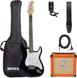 Memphis Stm 33 Schwarz Elektrische Gitarre Verstärker Zubehör Premium Set