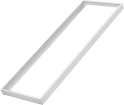 Surface-Mounted Frame Maclean Led Energy Ceiling Panels Dimensions 1195 x 295 Mm Height 5cm White Aluminum Mce542