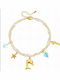 Celestria Vergoldete Fußarmband aus Edelstahl 5cm
