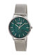 Loisir Fountain Womens Watch 38mm Battery With Transparent Steel Bracelet