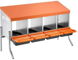 Chicken Nest 4 Compartments Support Legs Galvanized Steel 1060 X 525 X 675 Mm