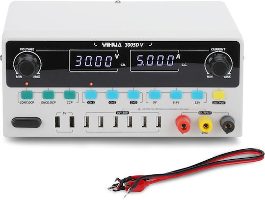 Tele Laboratory Power Supply with 1 Channel and Maximum Power 150W YH-3005D-V