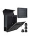 Geko Outdoor Mailbox Metallic in Black Color 36.7x37x10cm
