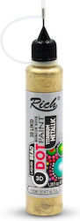 Rich 40ml Vopsea 3D Dot Metalică Aurie Moale