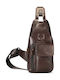 Leather Men's Bag Sling Brown