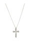 Senzio Belibasakis Women's White Gold Cross 14K with Chain