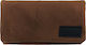 Gift-Me Fabric Tobacco Pouch With Magnetic Clasp Brown Leather