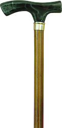 Wooden Beech Walking Stick Straight Handle Green Garcia 213