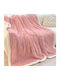 Κουβέρτα Fleece Μονή 150x200εκ. Ροζ