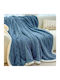 Κουβέρτα Fleece Καναπέ 120x200εκ. Μπλε Ζαφείρι