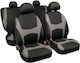 Capri Stretch-fit Seat Covers 8pcs Black Grey