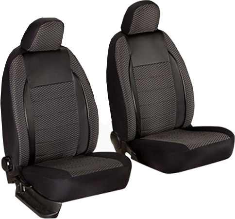 Комплект Калъфи За Автомобилни Седалки Elegance Edition V2 Текстилен Материал Еко Кожа Вложки 11 Броя Черни